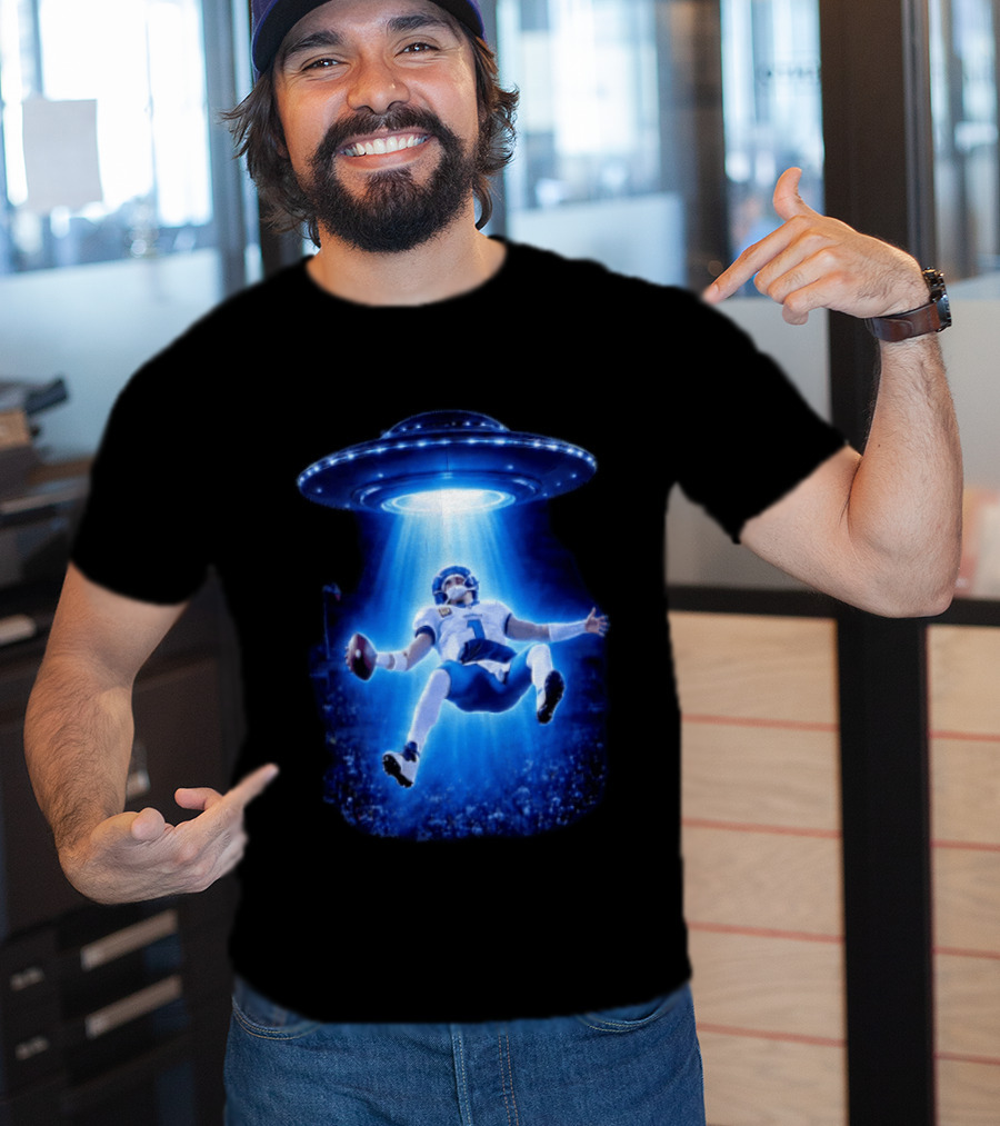 Jalen Hurts Memes UFO Abduction Football Player Beam Fantasy T-Shirt