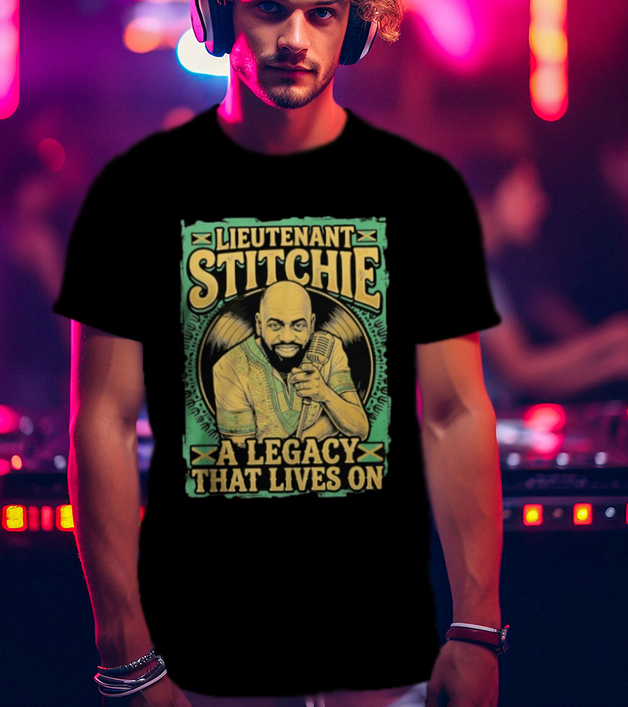 Lieutenant Stitchie A Legacy That Lives On Microphone Reggae T-Shirt