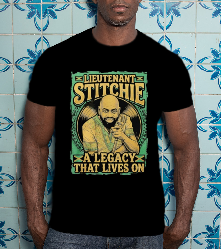 Lieutenant Stitchie A Legacy That Lives On Microphone Reggae T-Shirt