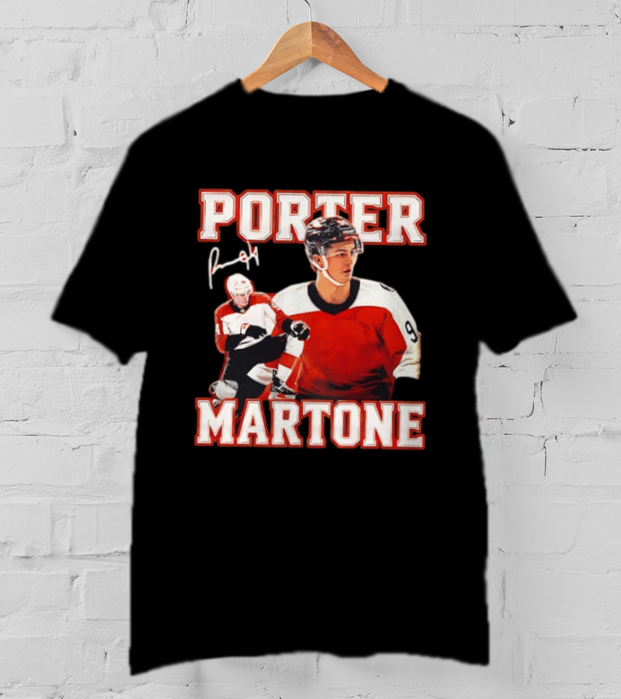 Porter Martone Philadelphia Flyers Hockey Player 9 Signature T-Shirt