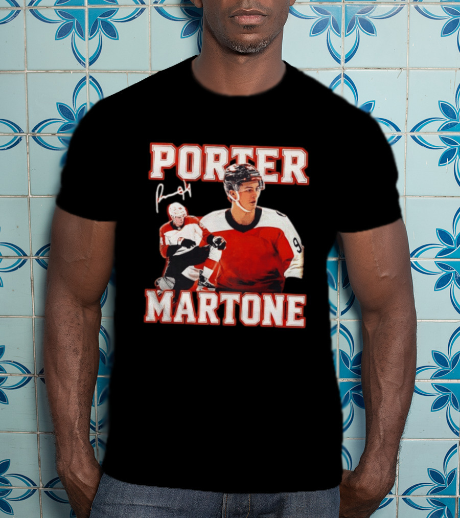 Porter Martone Philadelphia Flyers Hockey Player 9 Signature T-Shirt