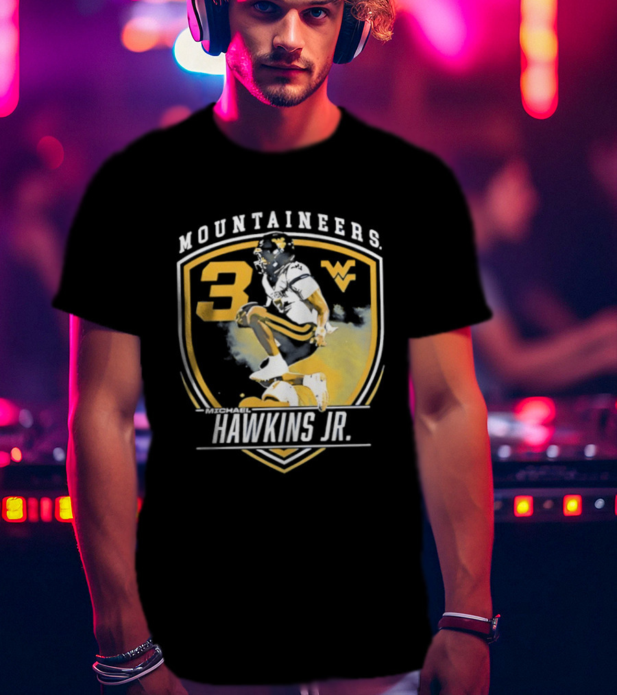 Mountaineers Hawkins Jr. 3 West Virginia WV T-Shirt