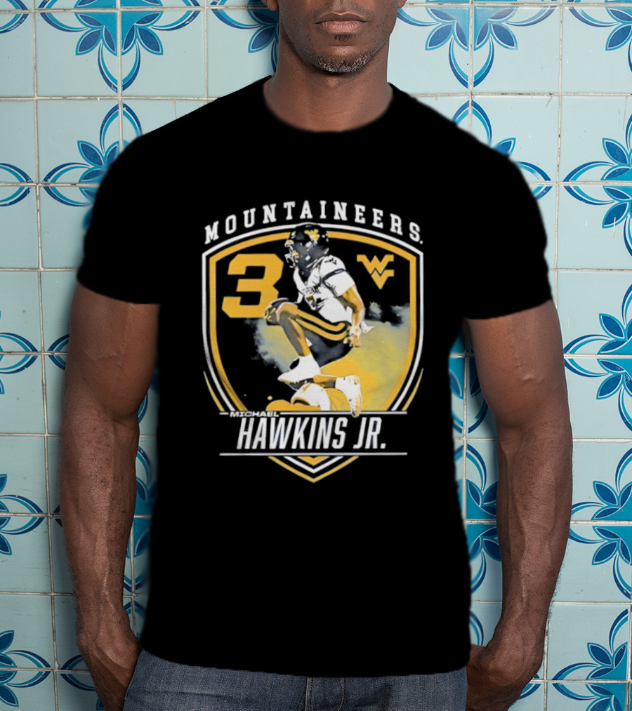 Mountaineers Hawkins Jr. 3 West Virginia WV T-Shirt