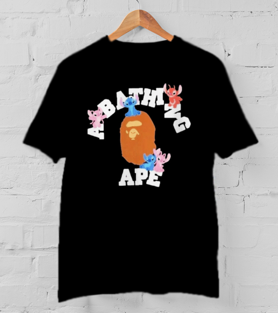 Original Bape A Bathing Ape Disney Stitch Collaboration T-Shirt
