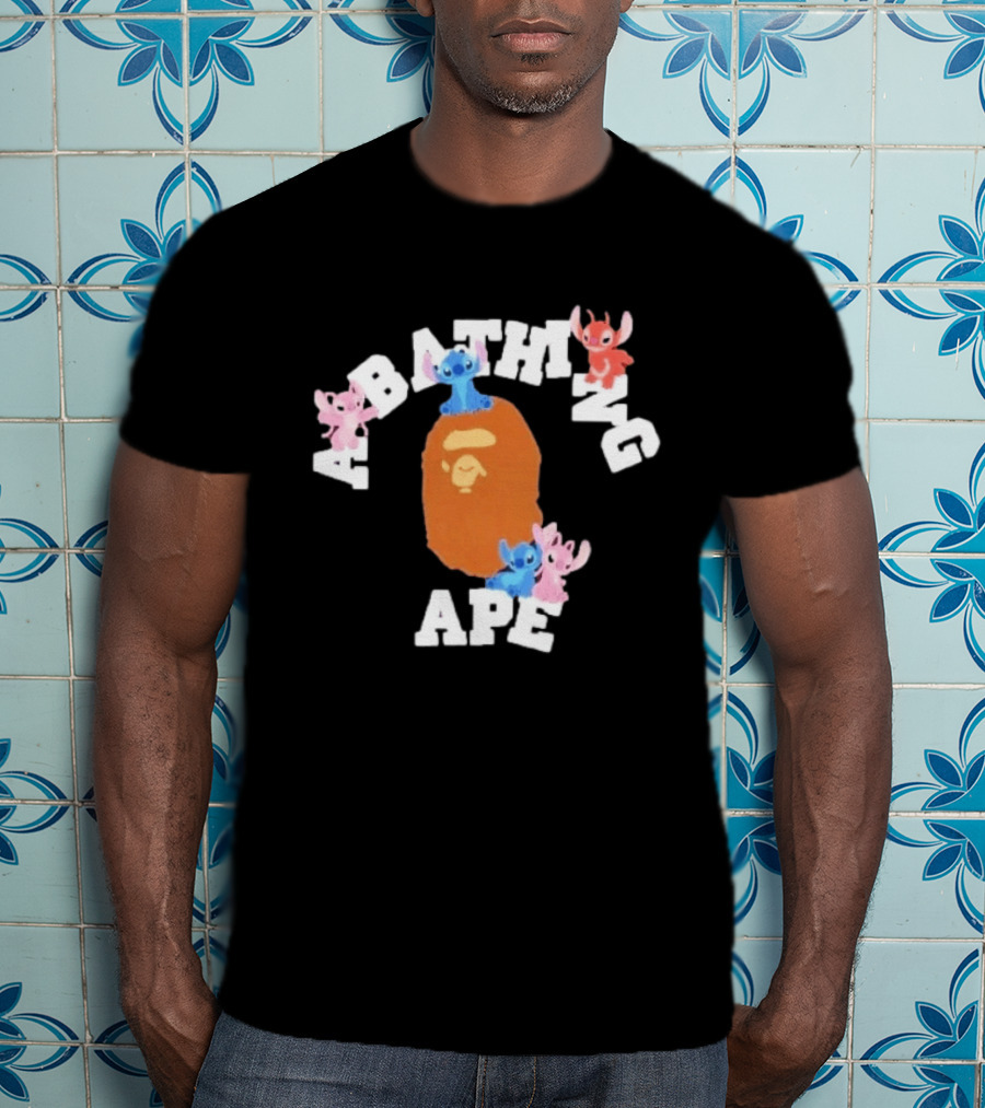 Original Bape A Bathing Ape Disney Stitch Collaboration T-Shirt