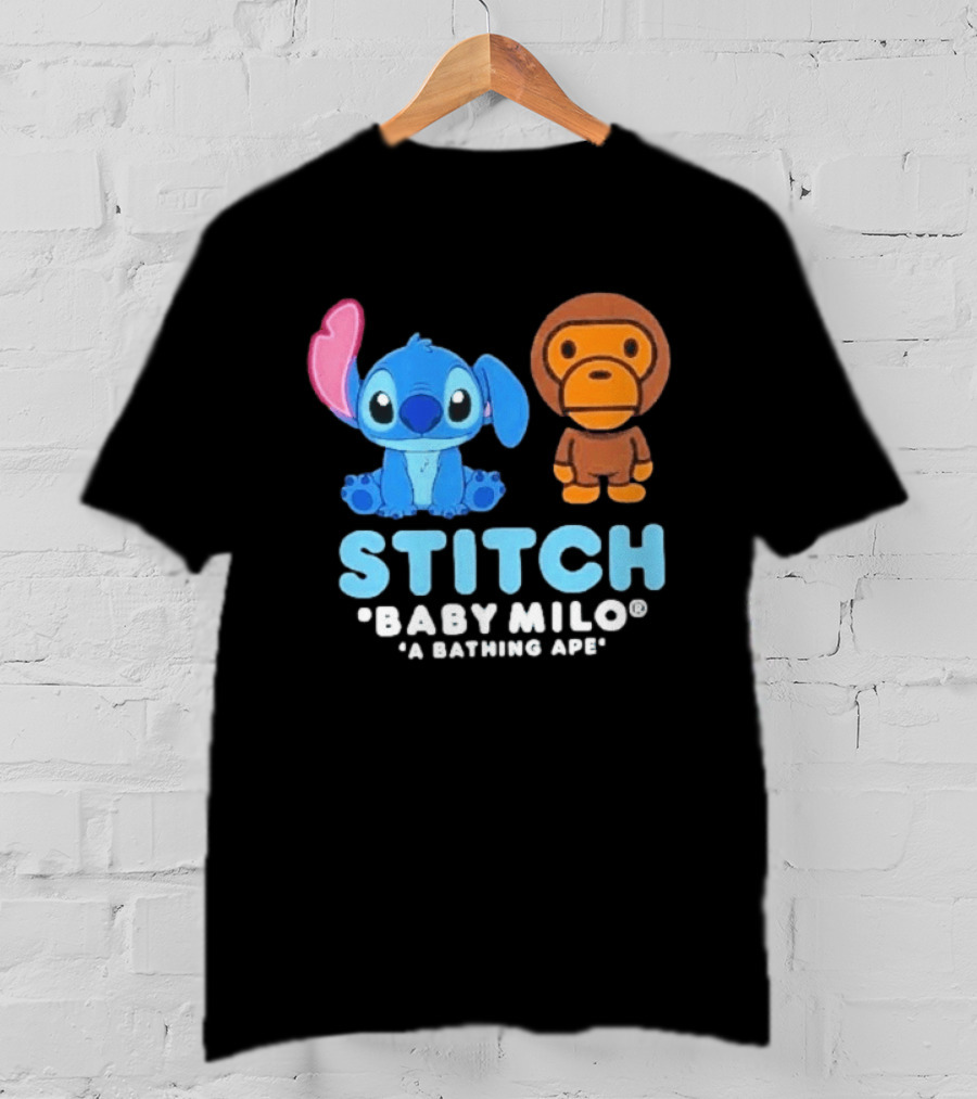 Bape X Disney Stitch Baby Milo A Bathing Ape Collab 2026 T-Shirt