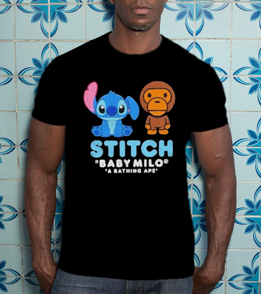 Bape X Disney Stitch Baby Milo A Bathing Ape Collab 2026 T-Shirt