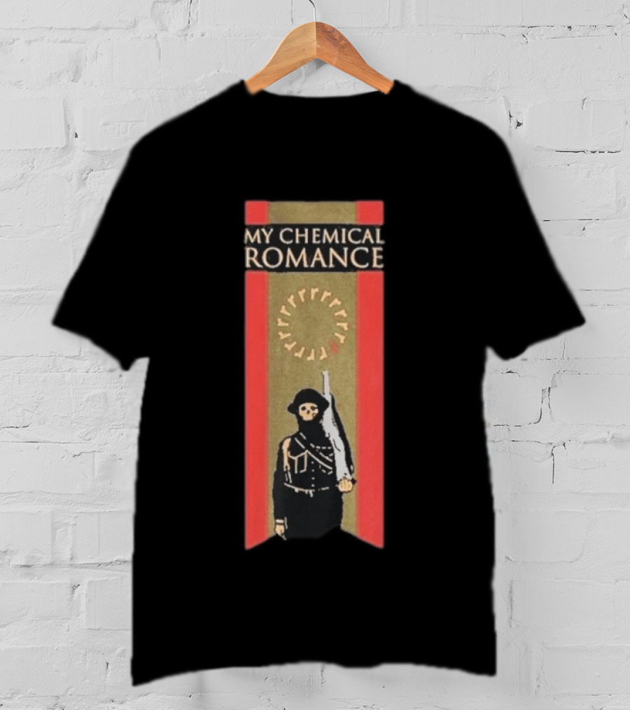 My Chemical Romance Soldier Marching Band Uniform Red Black Gold T-Shirt