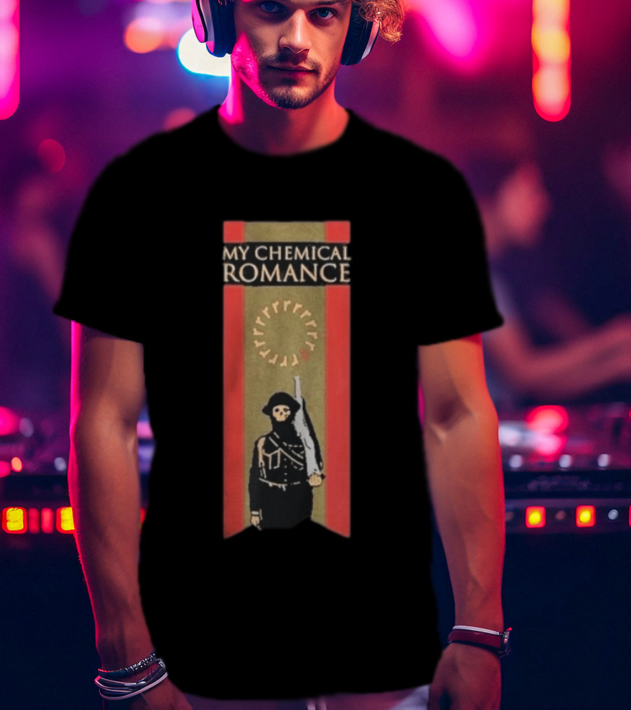 My Chemical Romance Soldier Marching Band Uniform Red Black Gold T-Shirt