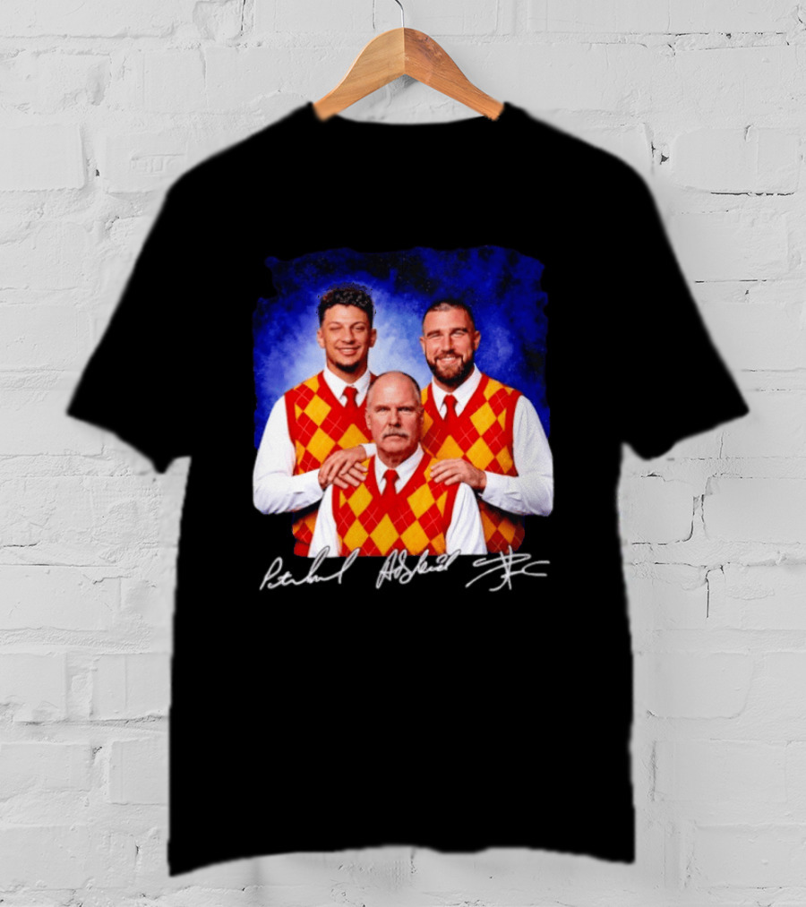 Patrick Mahomes Andy Reid Travis Kelce Kansas City Chiefs Step Brothers T-Shirt