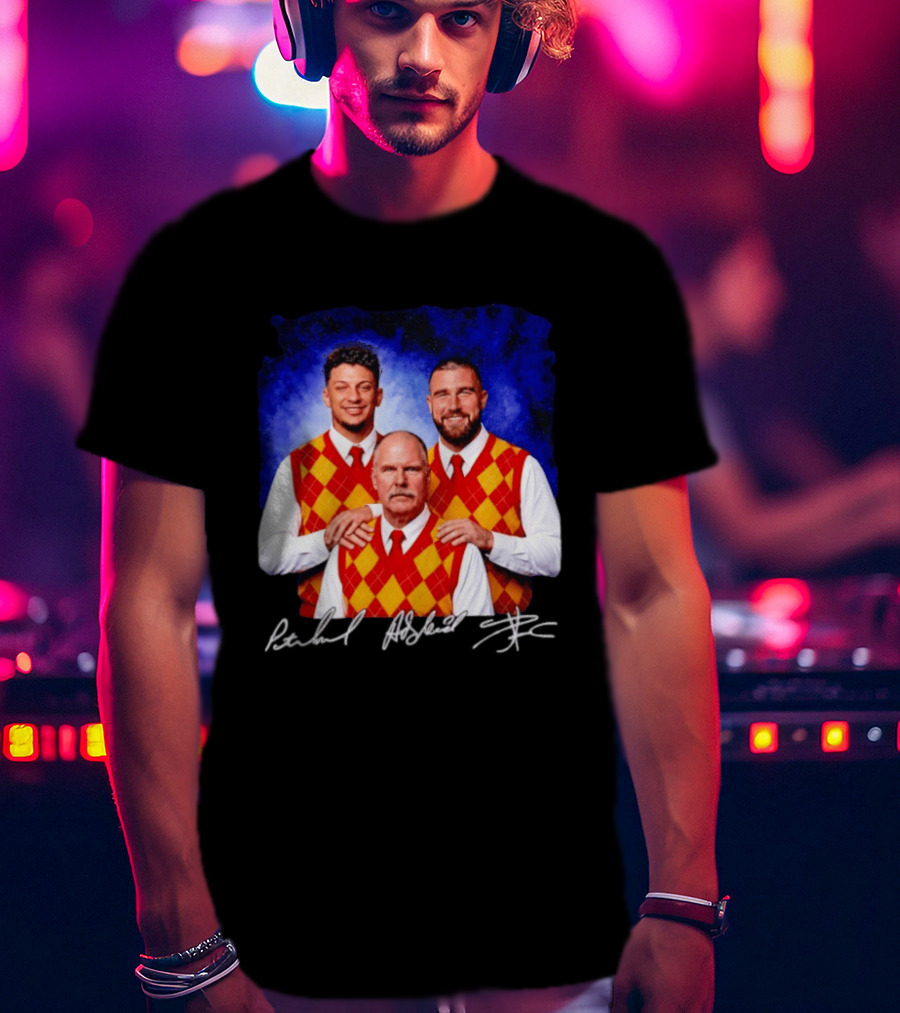 Patrick Mahomes Andy Reid Travis Kelce Kansas City Chiefs Step Brothers T-Shirt