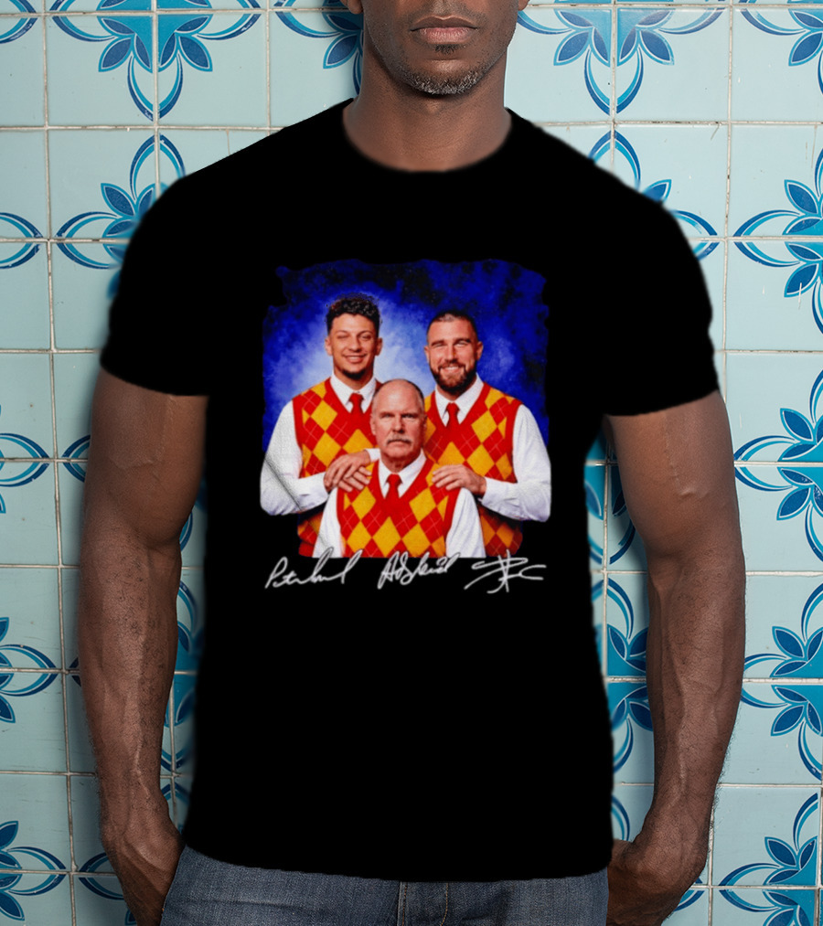 Patrick Mahomes Andy Reid Travis Kelce Kansas City Chiefs Step Brothers T-Shirt