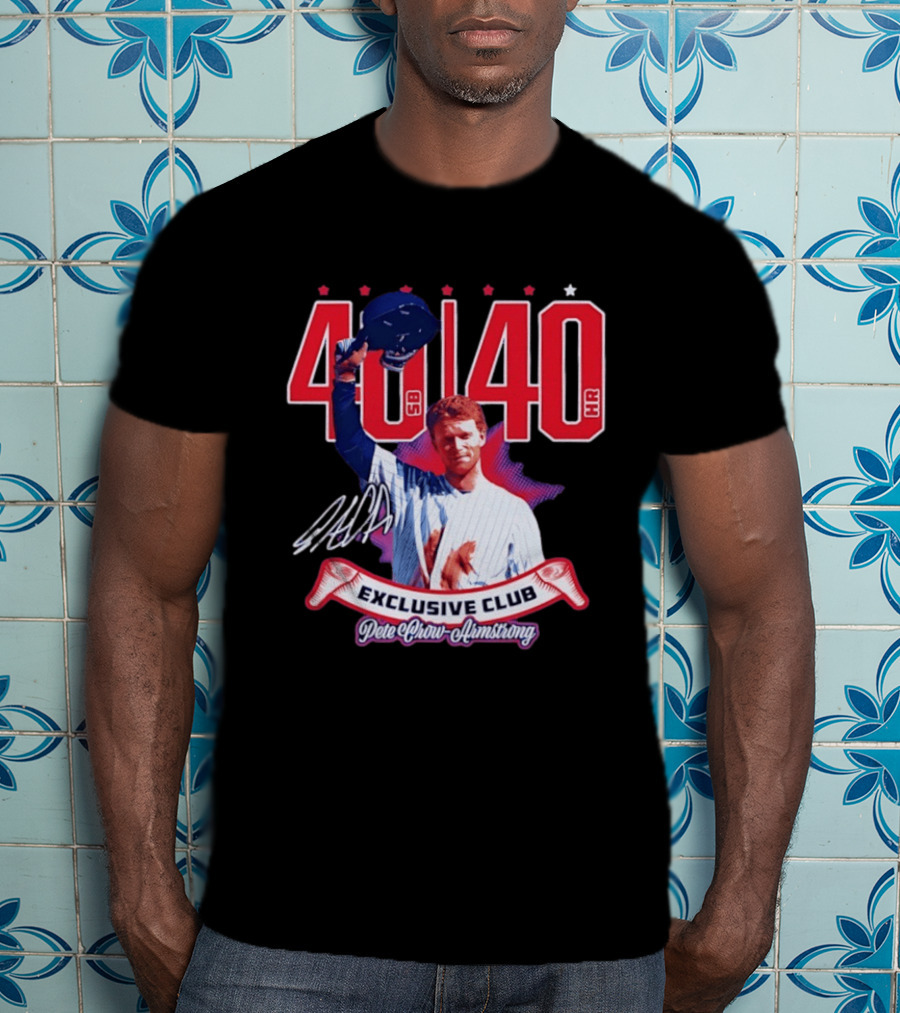 40 40 Club Curtain Call Pete Crow Armstrong Exclusive Chicago Cubs T-Shirt