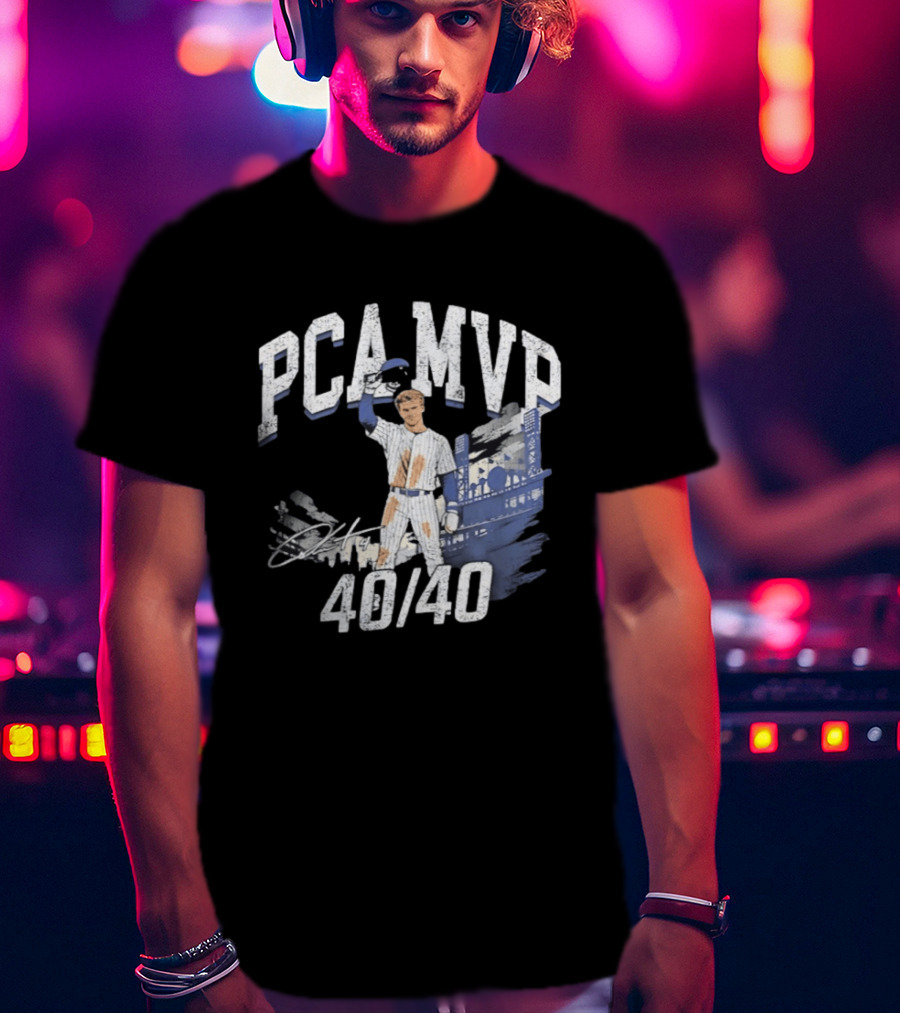 PCA MVP Pete Crow Armstrong Chicago Cubs 40 40 Club T-Shirt