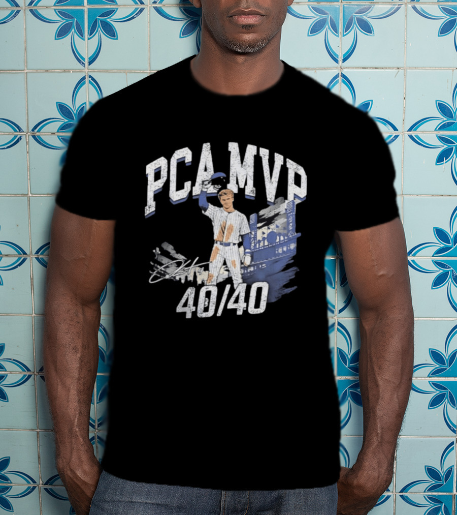 PCA MVP Pete Crow Armstrong Chicago Cubs 40 40 Club T-Shirt