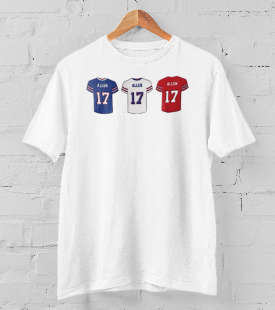 Allen Jerseys Buffalo 17 Football T-Shirt