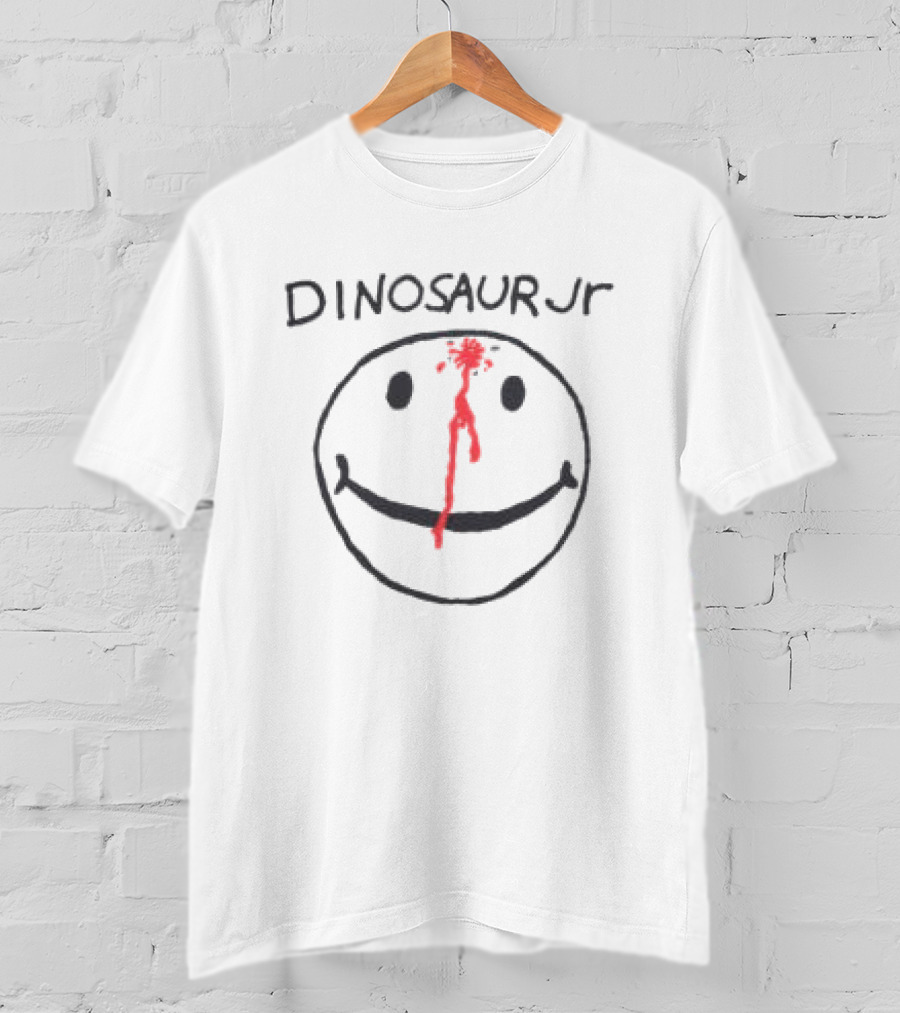 Dinosaur Jr. Smiley Face With Red Paint By Carpetco Store T-Shirt