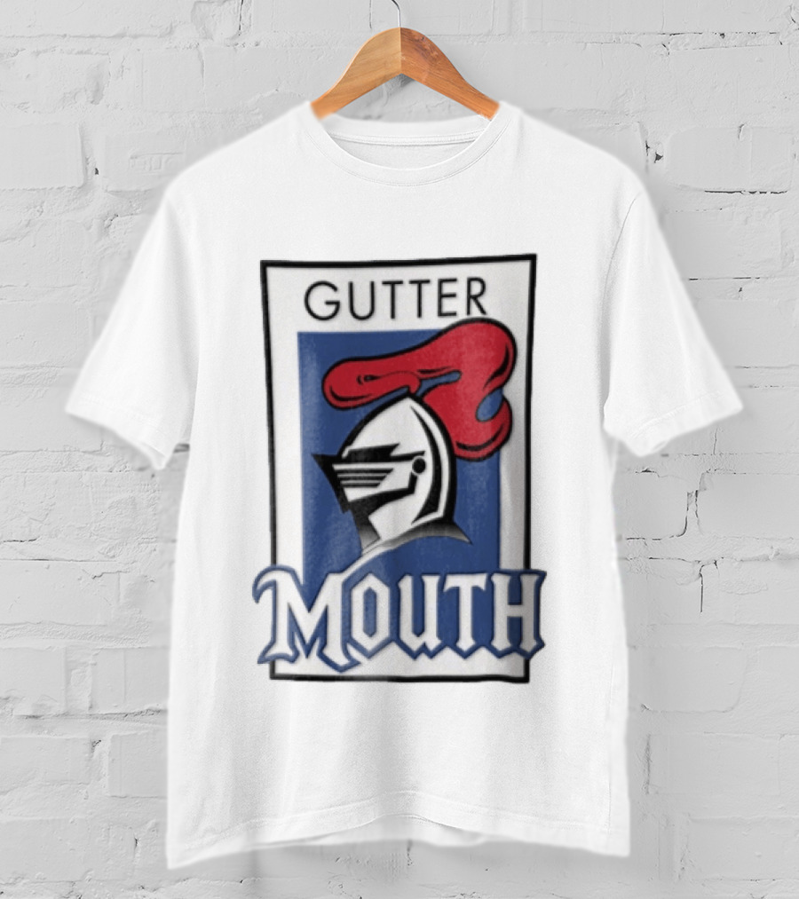 Gutter Mouth Knight Helmet Red Plume T-Shirt