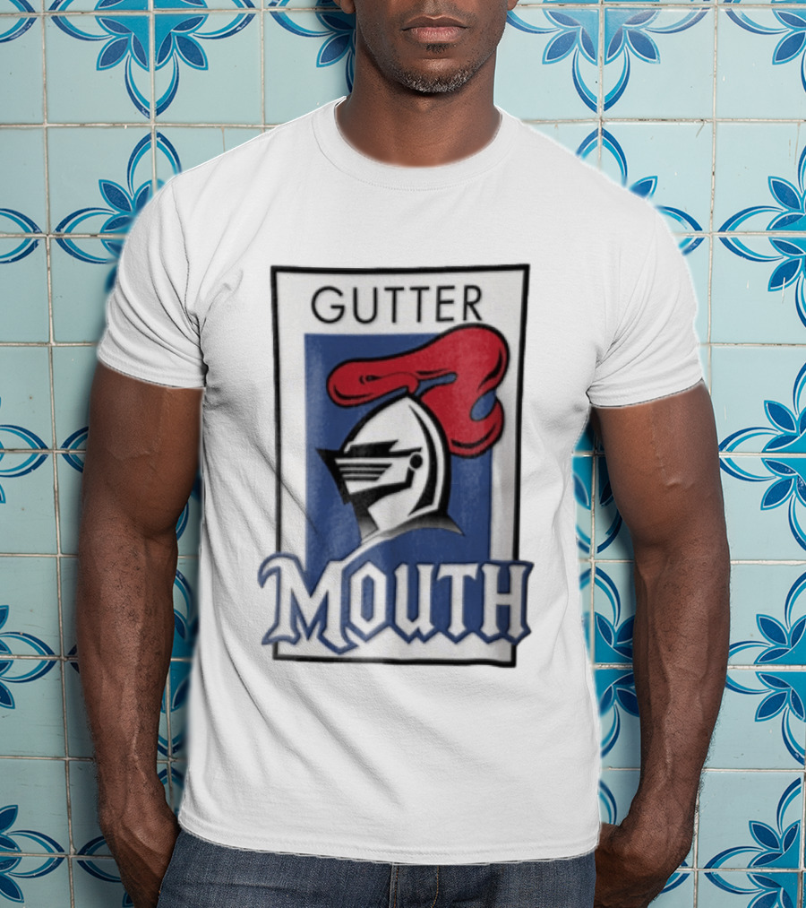 Gutter Mouth Knight Helmet Red Plume T-Shirt