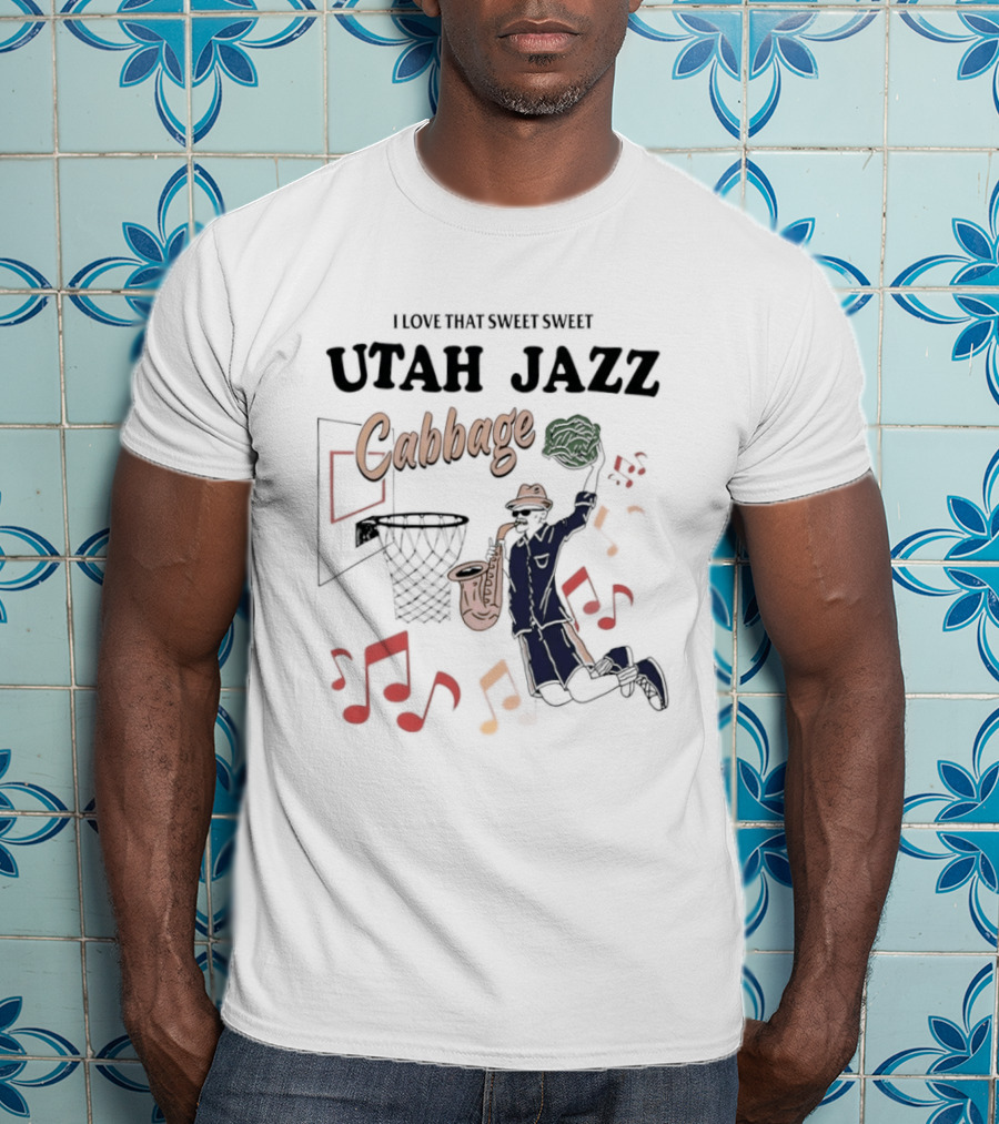 Sweet Sweet Utah Jazz Cabbage Music Basketball Player Scene T-Shirt