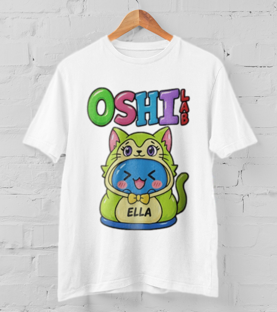 Oshi Lab Cute Cat Ella Kawaii T-Shirt