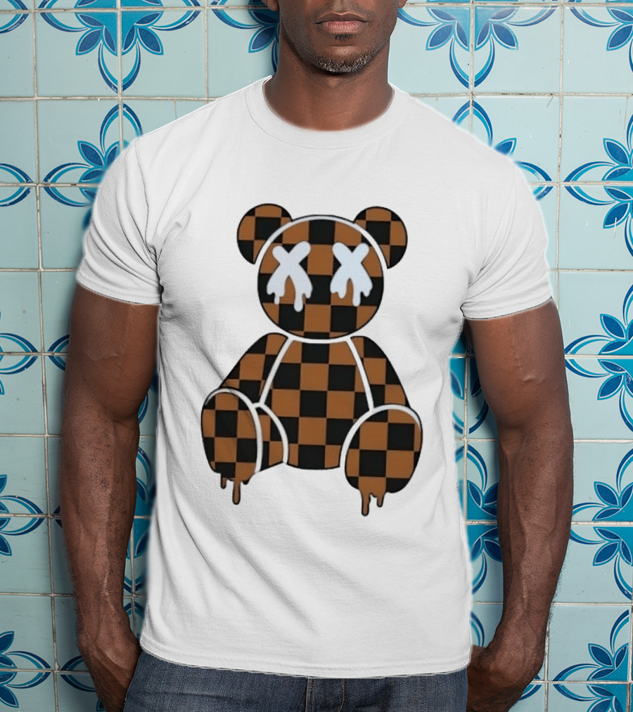 Jamie Foxx Jimmy Kimmel Live Checkered X Eyes Dripping Teddy Bear T-Shirt