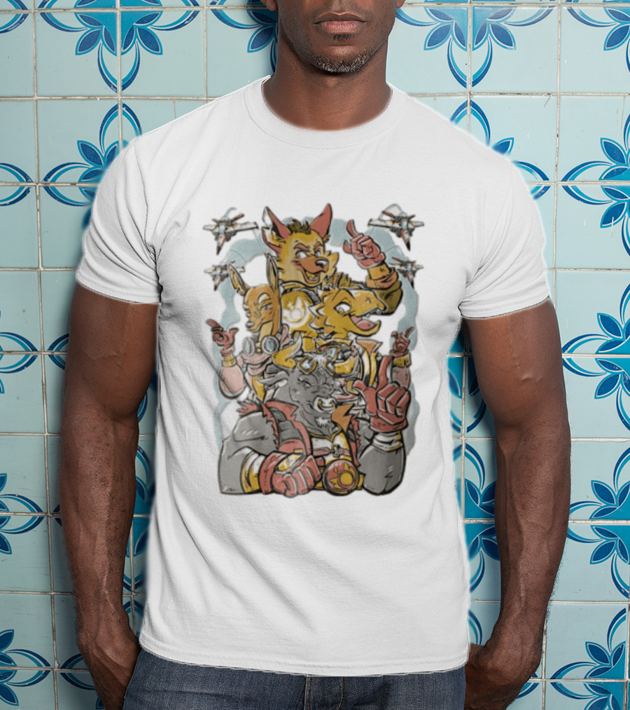 Star Fox Team Characters Thumbs Up Fighter Jets Gaming Adventure T-Shirt