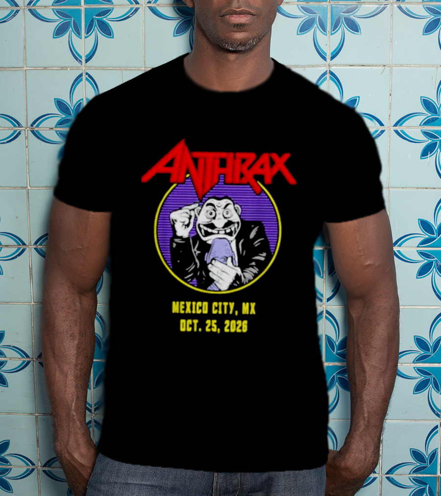 Anthrax Mexico City MX October 25 2026 World Tour Event T-Shirt