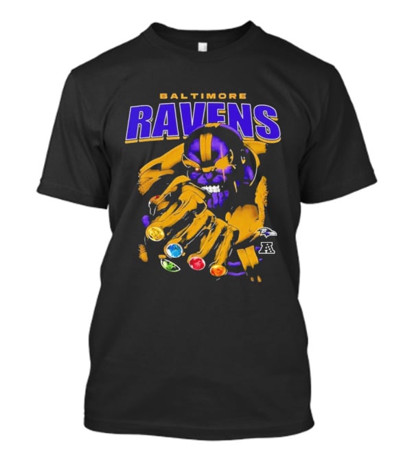 Baltimore Ravens Thanos Gauntlet Infinity Stones AFC T-Shirt