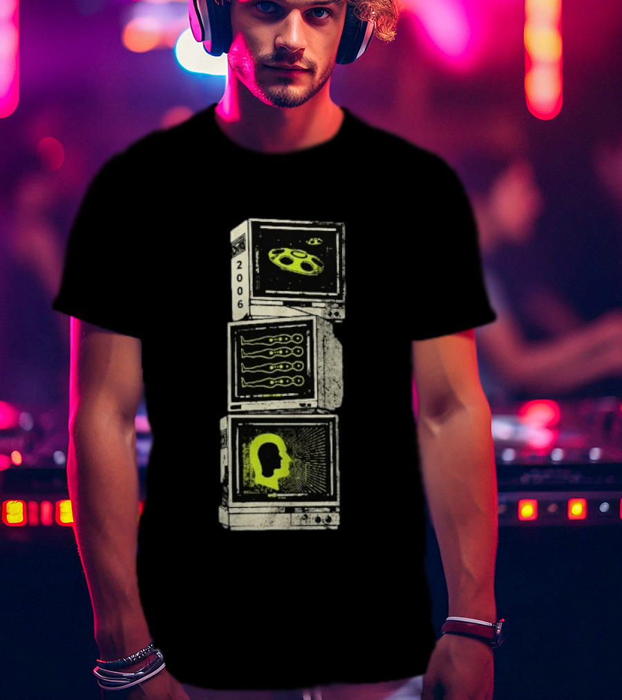 Brand New The Devil And God Are Raging Inside Me 2006 Signal Stack Retro Monitors T-Shirt