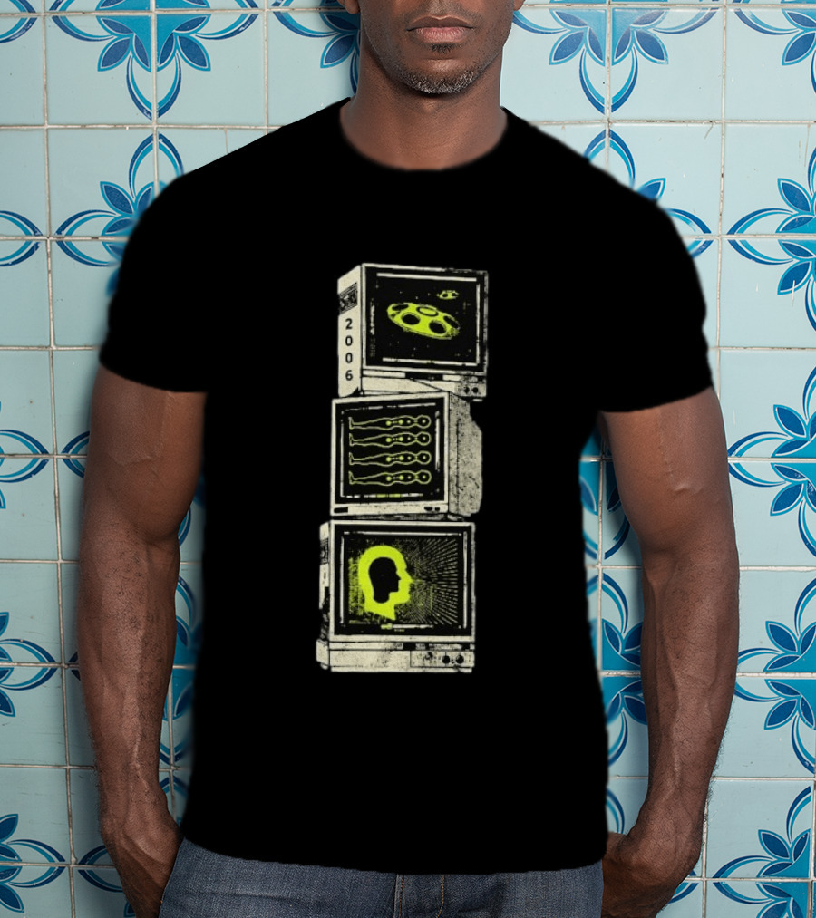 Brand New The Devil And God Are Raging Inside Me 2006 Signal Stack Retro Monitors T-Shirt