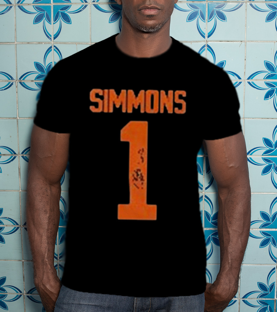 SIMMONS 1 Texas Longhorns Football T-Shirt