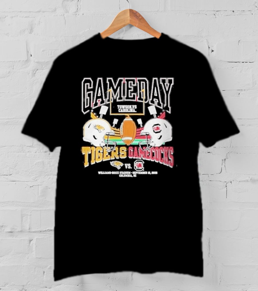 Gameday Towson Tigers Vs South Carolina Gamecocks Football September 12 2026 T-Shirt