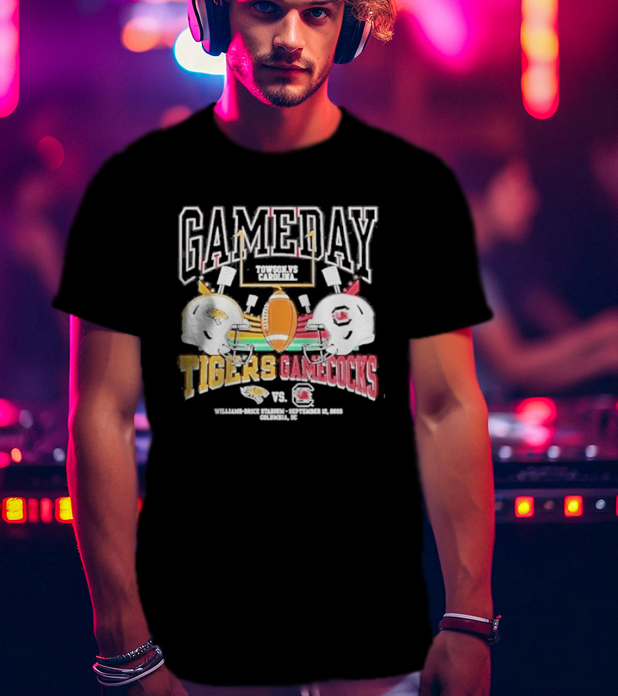 Gameday Towson Tigers Vs South Carolina Gamecocks Football September 12 2026 T-Shirt