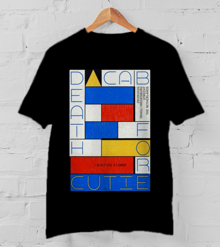 Death Cab For Cutie I Built You A Tower September 29 2026 TivoliVredenburg Utrecht The Netherlands T-Shirt