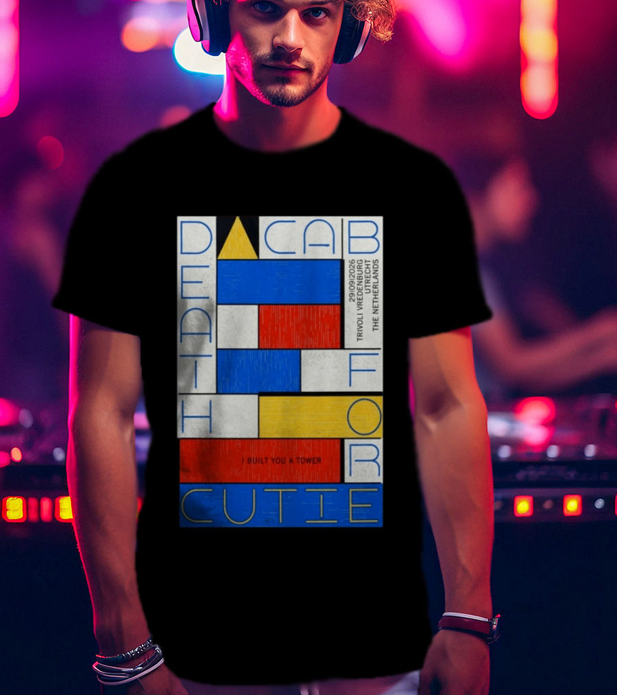 Death Cab For Cutie I Built You A Tower September 29 2026 TivoliVredenburg Utrecht The Netherlands T-Shirt