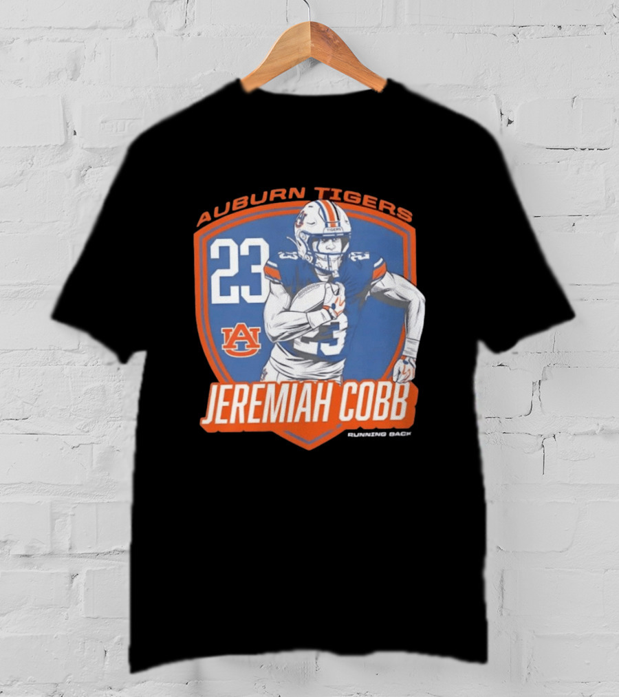 Jeremiah Cobb 23 Auburn Tigers Running Back Football Player T-Shirt