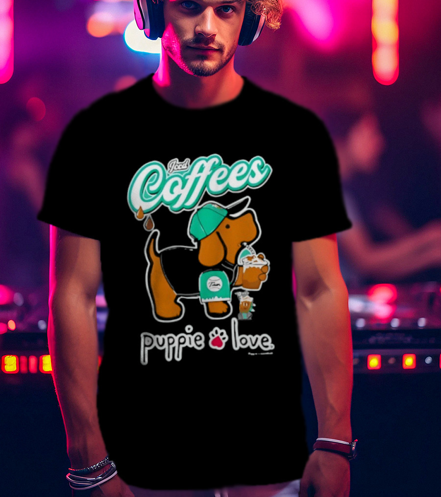 Puppie Love Iced Coffees Pup Kelly T-Shirt