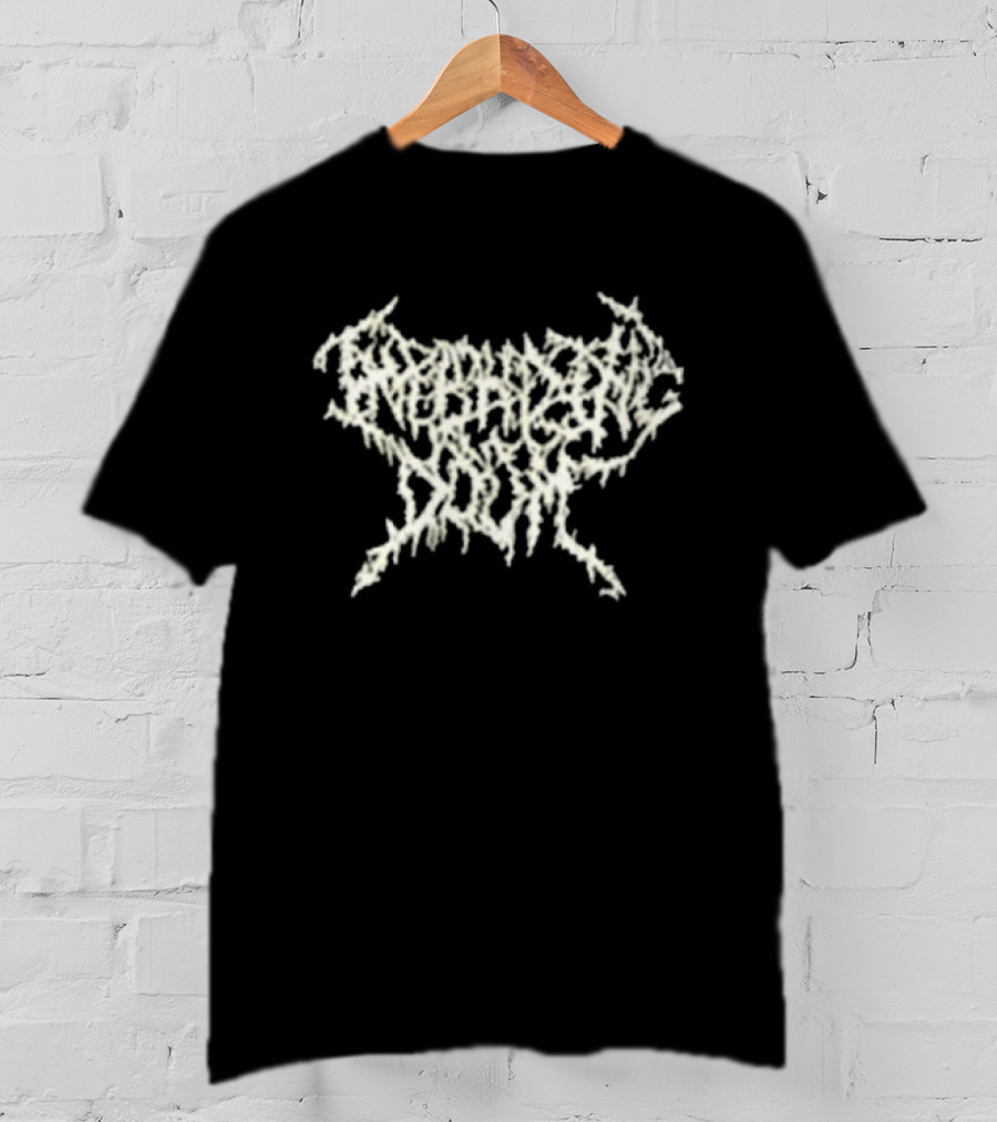 Ritual Doom Against Traffic White Distressed Font T-Shirt