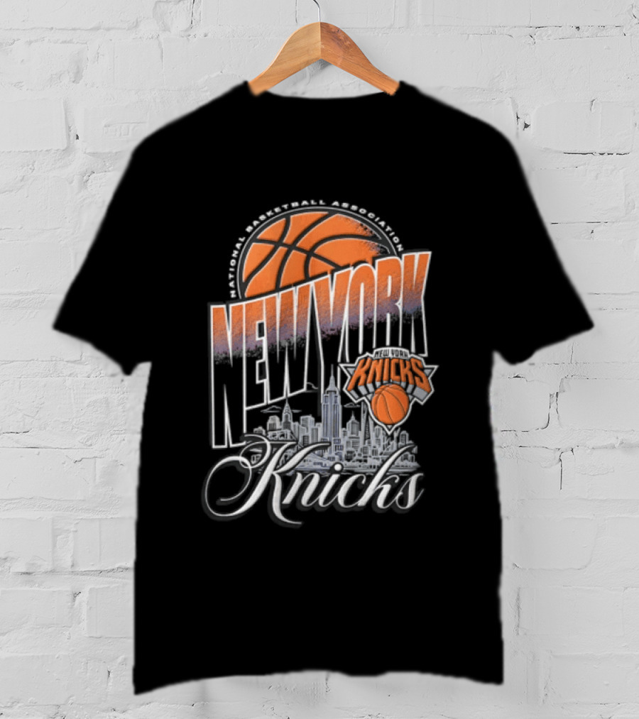 New York Knicks Basketball Skyline Something Inked T-Shirt