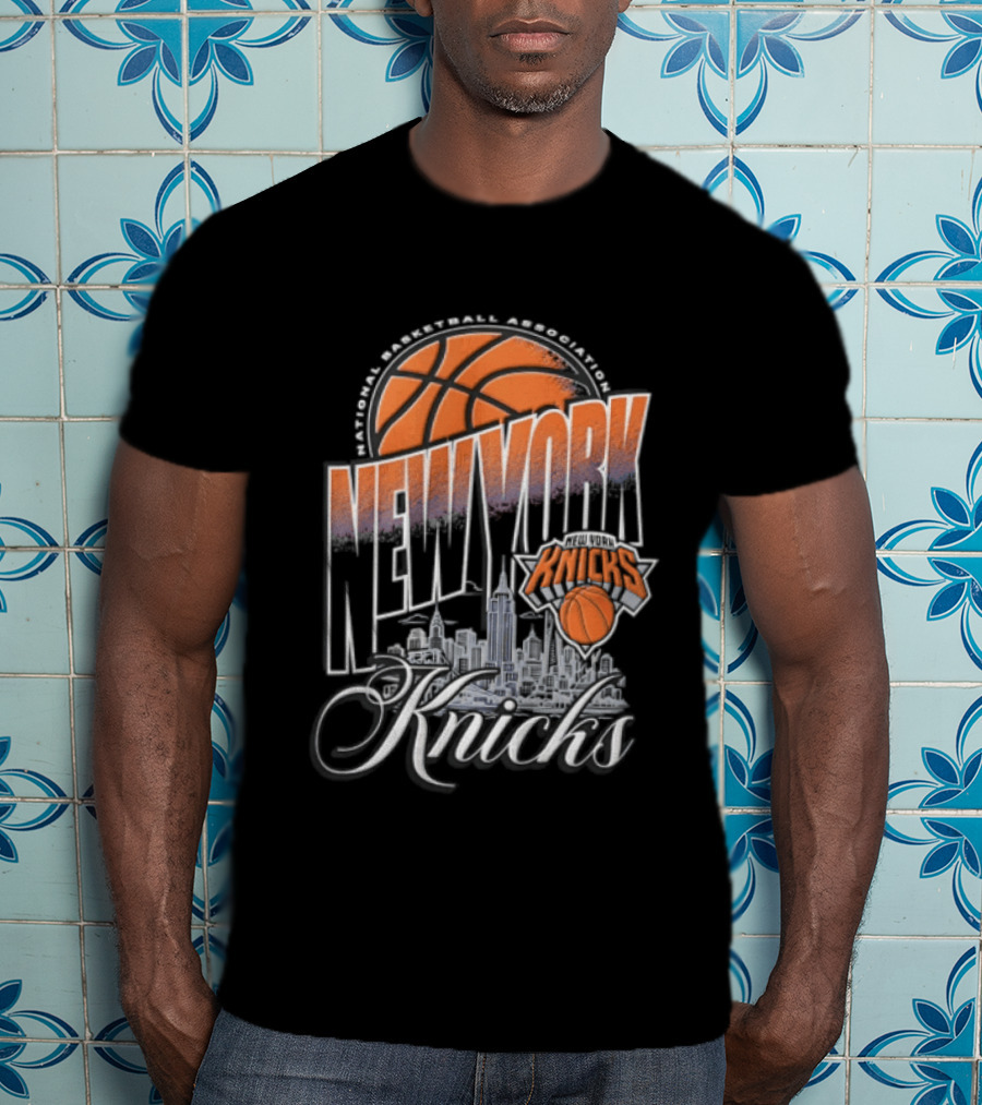 New York Knicks Basketball Skyline Something Inked T-Shirt