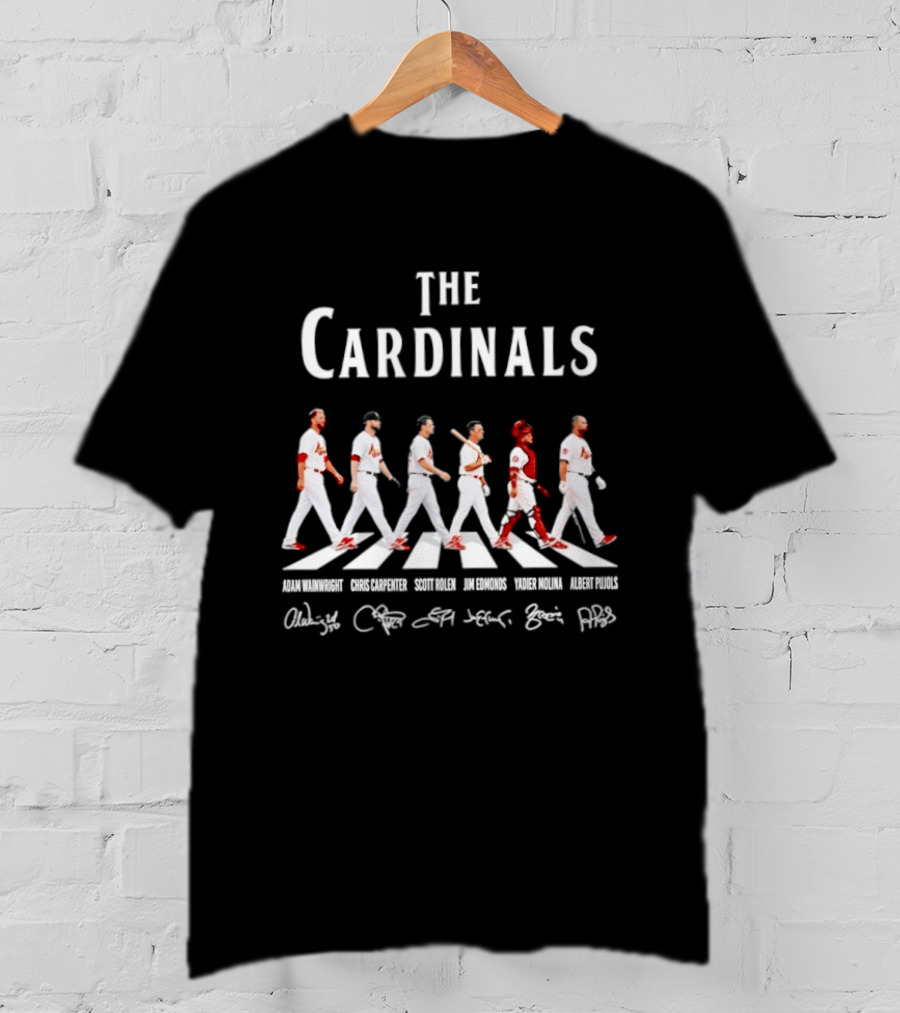 The Cardinals Abbey Road St. Louis Baseball Team Players Crossing T-Shirt