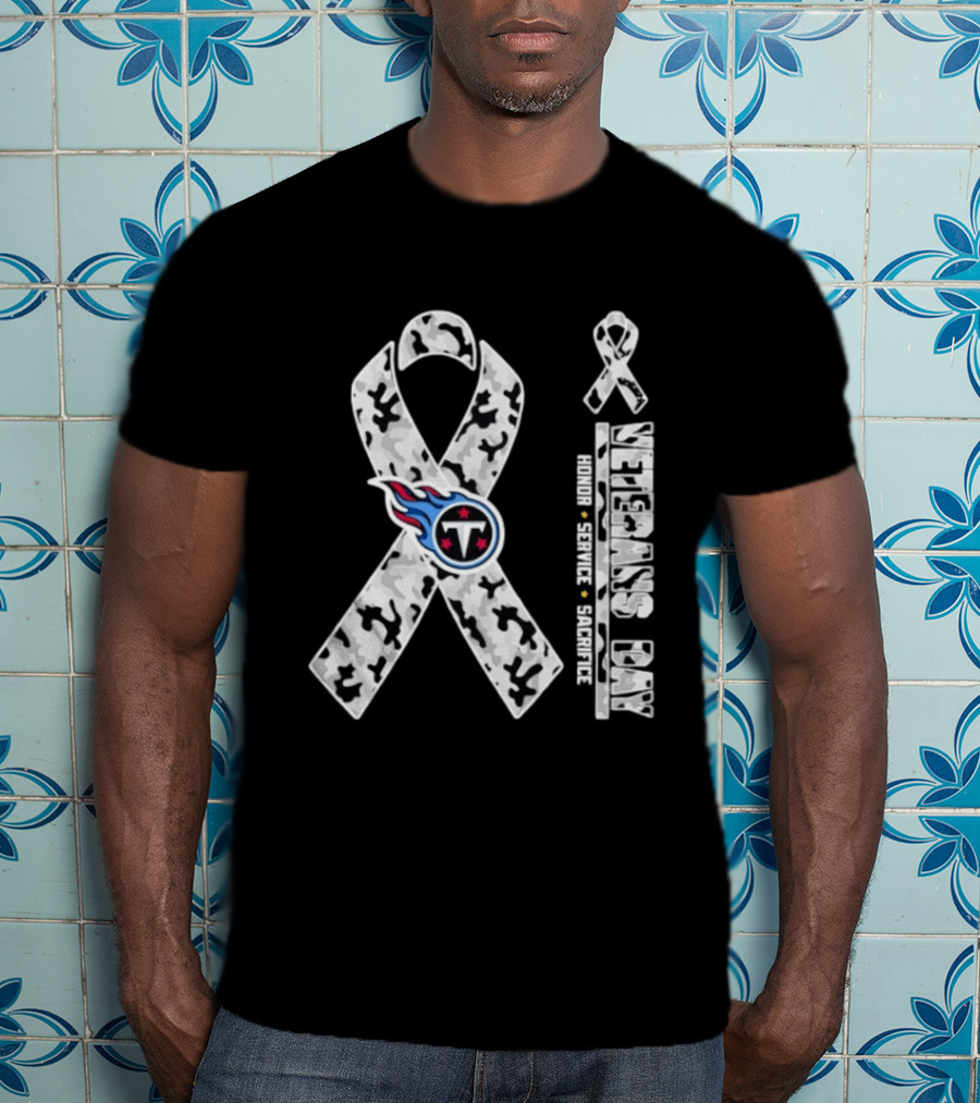 Tennessee Titans X Veterans Day 2026 Honor Service Sacrifice T-Shirt