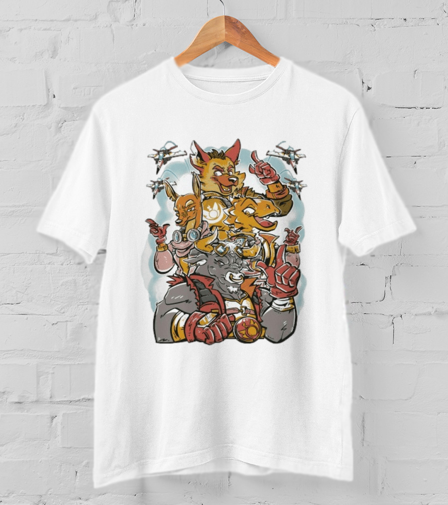 Chuhai Labs Bombs Away Anthro Pilot Team With Fighter Jets T-Shirt