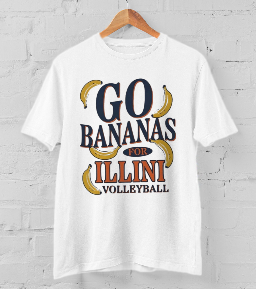 Go Bananas For Illini Volleyball Illinois Fighting Illini Women's Volleyball T-Shirt