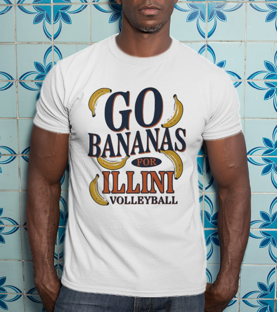 Go Bananas For Illini Volleyball Illinois Fighting Illini Women's Volleyball T-Shirt