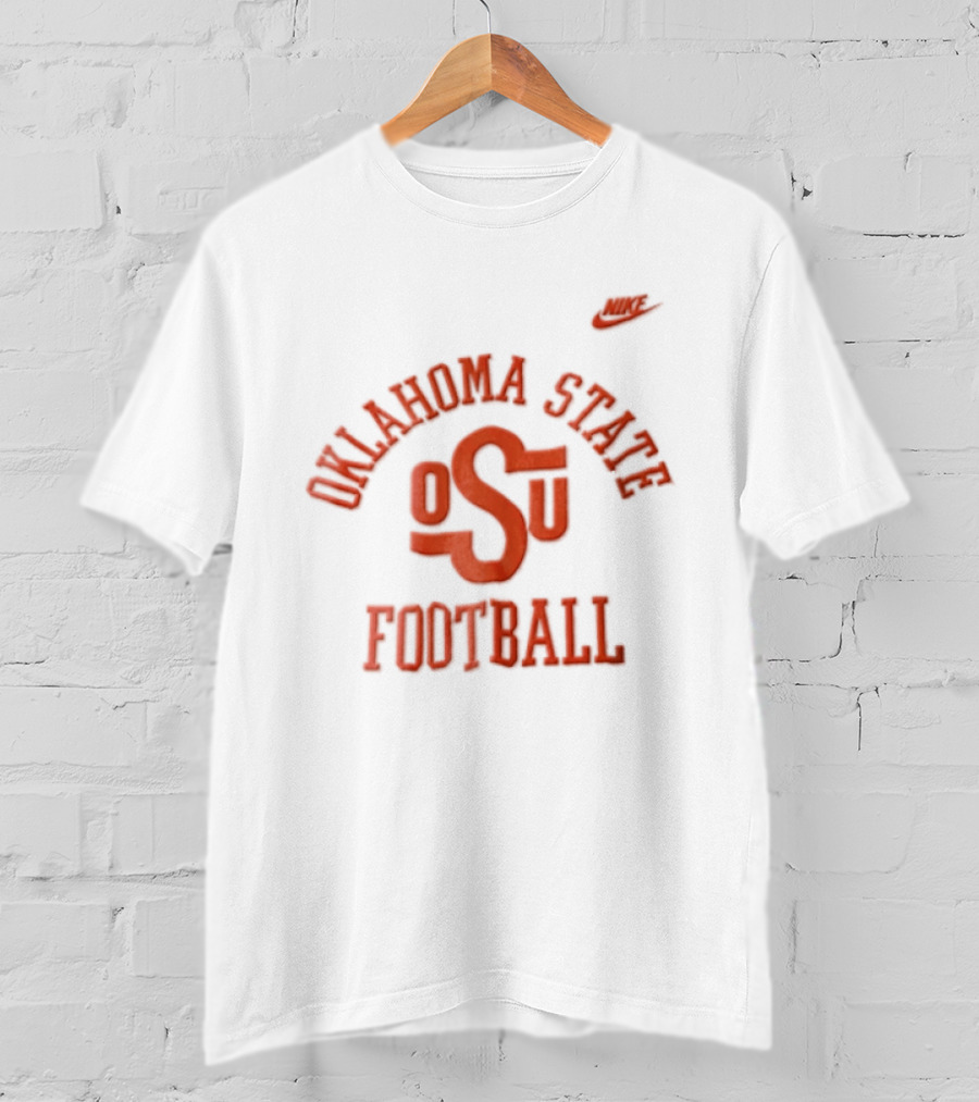 Oklahoma State OSU Football Retro Orange Cowboy Hat T-Shirt
