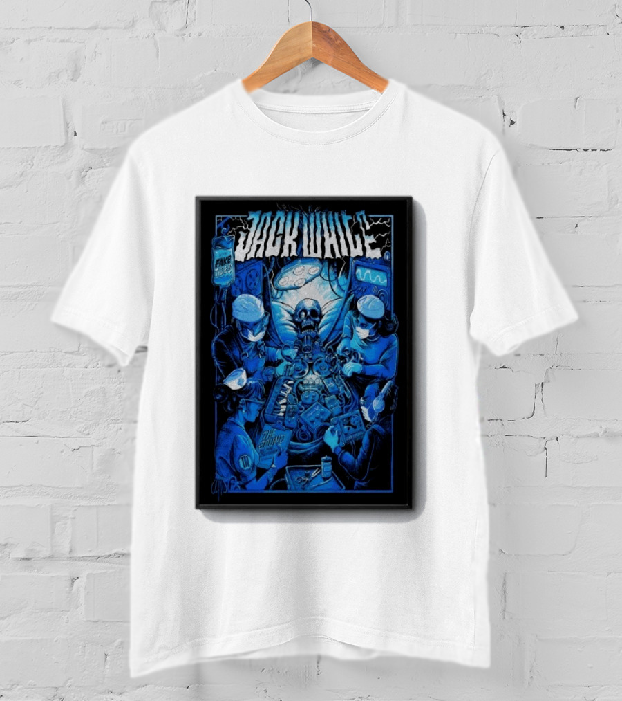 Jack White Del Mar CA 9 30 2026 Fake Blues Touring Skeleton Surgeons T-Shirt