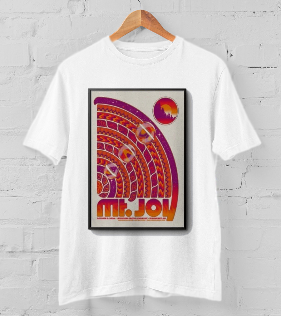 MT. Joy October 2 2026 Landmark Credit Union Live Milwaukee WI Psychedelic Sunset T-Shirt