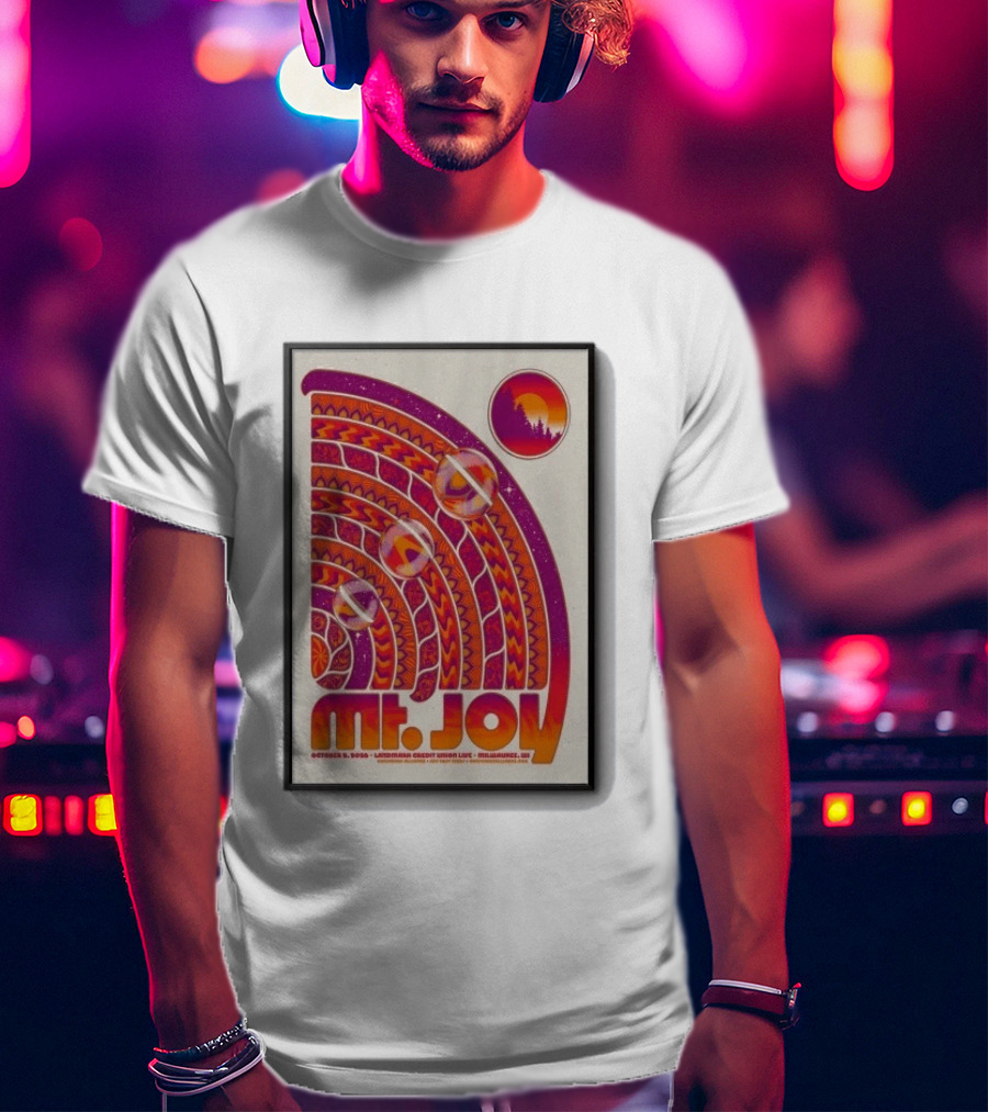 MT. Joy October 2 2026 Landmark Credit Union Live Milwaukee WI Psychedelic Sunset T-Shirt